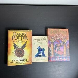 Harry Potter Book Lot of 3 J.K. Rowling First Ed. Sorcerer's Stone Cursed Child